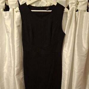 Vfshow Chic Black Sleeveless Midi Dress Med